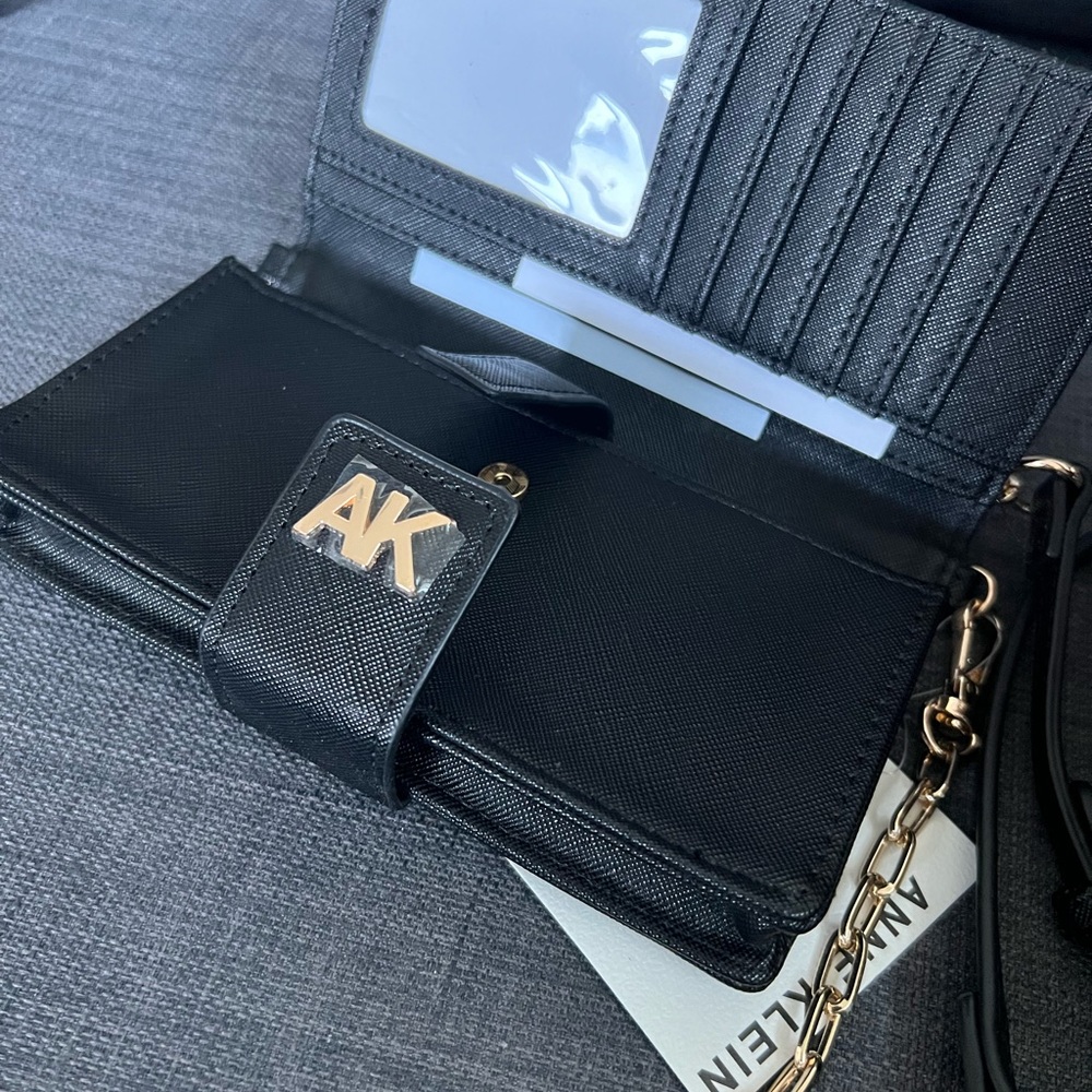 NWT ANNE KLEIN CROSSBODY MINI BAG WALLET ON A CHAIN WITH IPHONE COMPARTMENT - Picture 13 of 13